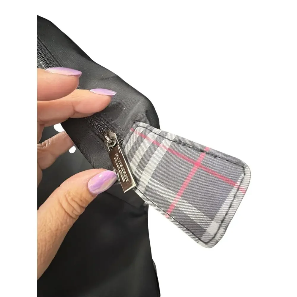 Burberry Fragrances Black Duffle Bag Weekender Tote Gray Nova Check Handles